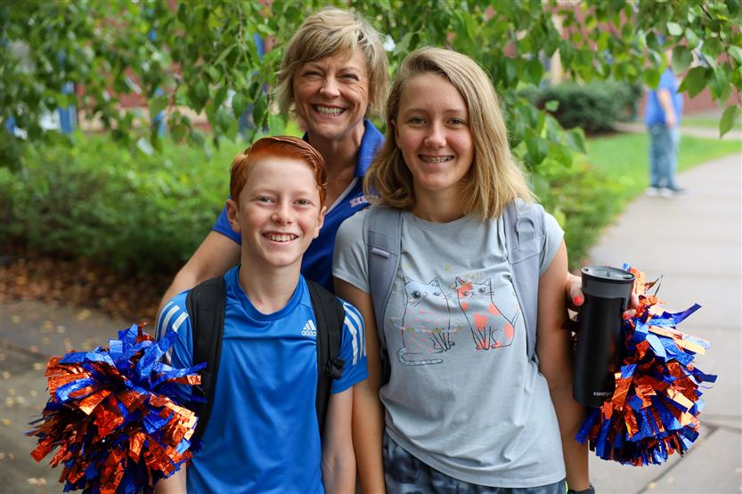 People smile on the first day of school